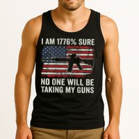 I'm 1776 Sure No One Is Taking My Guns AR15 USA Flag BACK Tank Top