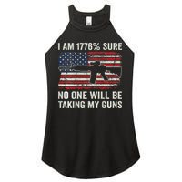I'm 1776 Sure No One Is Taking My Guns AR15 USA Flag BACK Women's Perfect Tri Rocker Tank