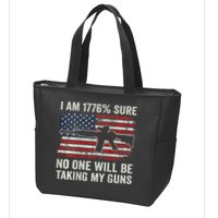 I'm 1776 Sure No One Is Taking My Guns AR15 USA Flag BACK Zip Tote Bag