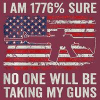 I'm 1776 Sure No One Is Taking My Guns AR15 USA Flag BACK 16oz Travel Tumbler