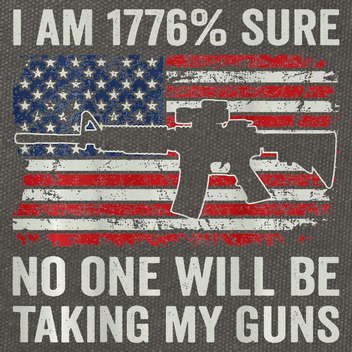 I'm 1776 Sure No One Is Taking My Guns AR15 USA Flag BACK Cotton Canvas Backpack