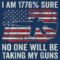 I'm 1776 Sure No One Is Taking My Guns AR15 USA Flag BACK Infant Baby Jersey Bodysuit