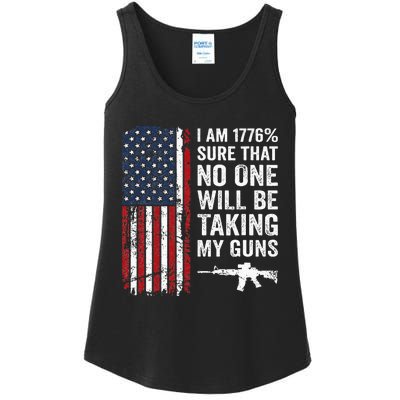 IM 1776 Sure No One Is Taking My Guns Usa Flag Pro Gun Ladies Essential Tank