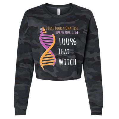 Im 100 % That Witch Dna Biology Science Cute Gift Cropped Pullover Crew