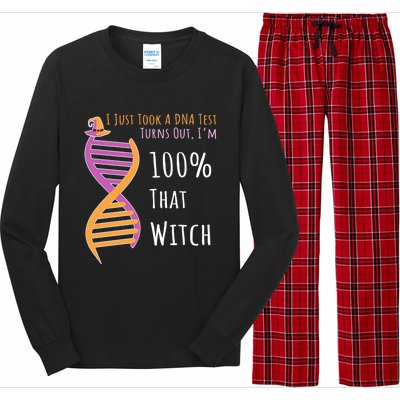 Im 100 % That Witch Dna Biology Science Cute Gift Long Sleeve Pajama Set