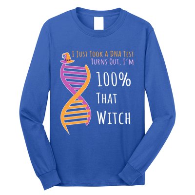 Im 100 % That Witch Dna Biology Science Cute Gift Long Sleeve Shirt