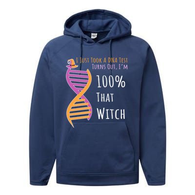 Im 100 % That Witch Dna Biology Science Cute Gift Performance Fleece Hoodie