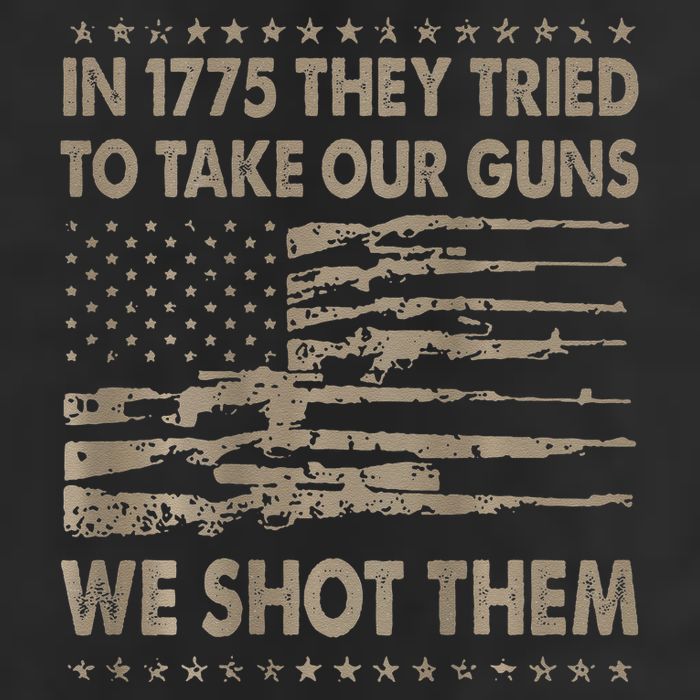In 1775 They Tried To Take Our Guns We Shot Them Gift 7 Panel Mesh Trucker Snapback Hat