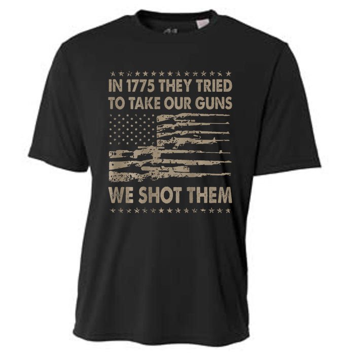 In 1775 They Tried To Take Our Guns We Shot Them Gift Cooling Performance Crew T-Shirt