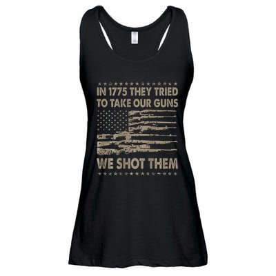 In 1775 They Tried To Take Our Guns We Shot Them Gift Ladies Essential Flowy Tank