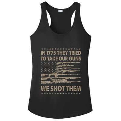 In 1775 They Tried To Take Our Guns We Shot Them Gift Ladies PosiCharge Competitor Racerback Tank