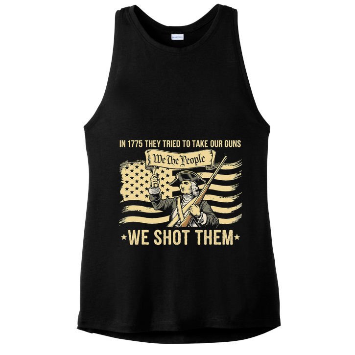 In 1775 They Tried To Take Our Guns We Shot Them Ladies PosiCharge Tri-Blend Wicking Tank