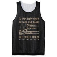 In 1775 They Tried To Take Our Guns We Shot Them (On Back) Mesh Reversible Basketball Jersey Tank