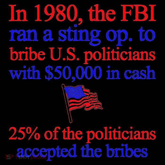 In 1980 The Fbi Ran A Sting Op. To Bribe U.S. Politicians Women's V-Neck T-Shirt