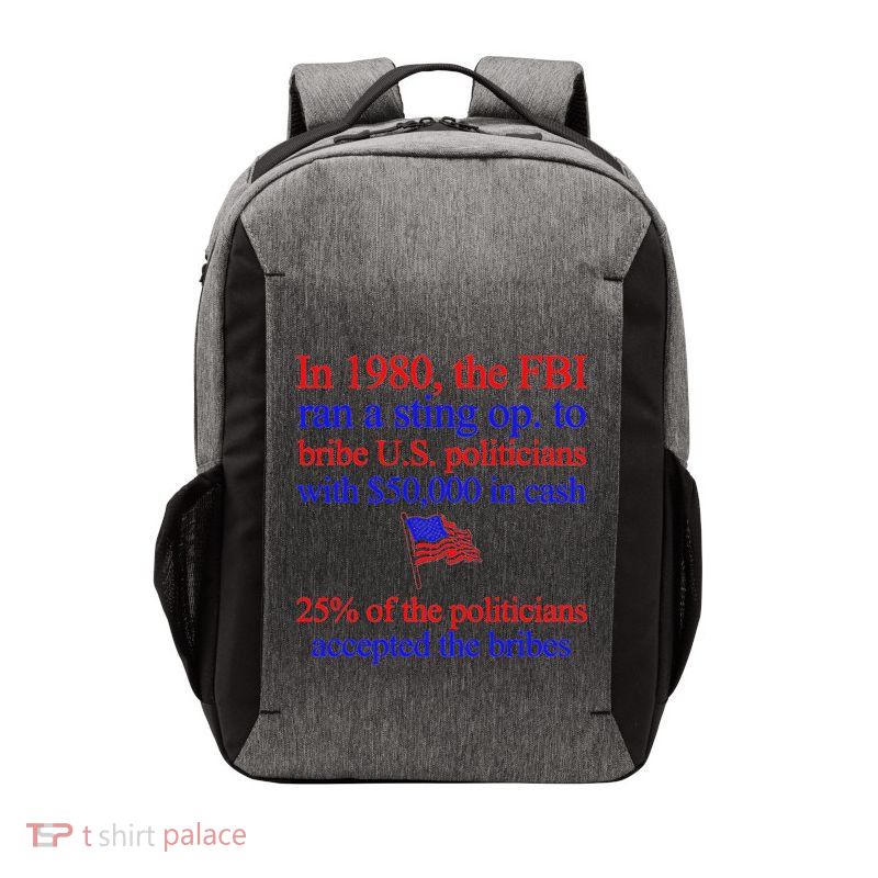 In 1980 The Fbi Ran A Sting Op. To Bribe U.S. Politicians Vector Backpack