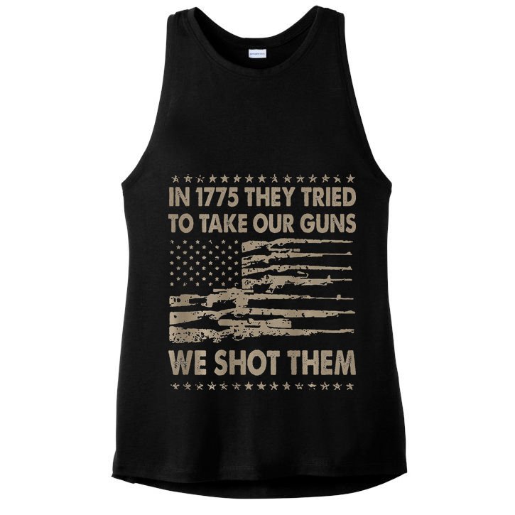 In 1775 They Tried To Take Our Guns We Shot Them Ladies PosiCharge Tri-Blend Wicking Tank