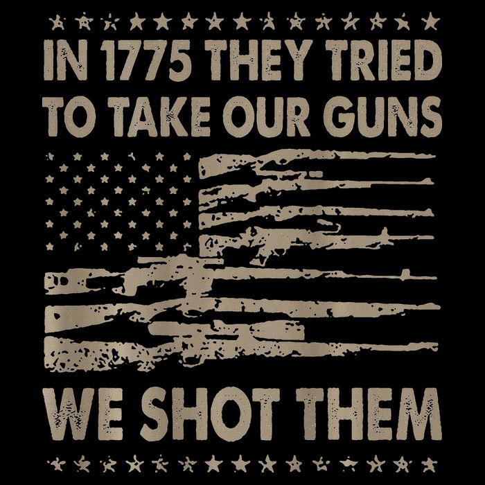 In 1775 They Tried To Take Our Guns We Shot Them Flexfit Unipanel Trucker Cap