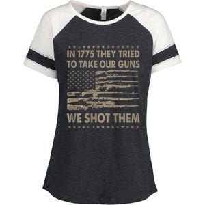 In 1775 They Tried To Take Our Guns We Shot Them Enza Ladies Jersey Colorblock Tee