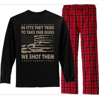 In 1775 They Tried To Take Our Guns We Shot Them (On Back) Long Sleeve Pajama Set