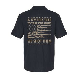 In 1775 They Tried To Take Our Guns We Shot Them (On Back) Softstyle Adult Sport Polo