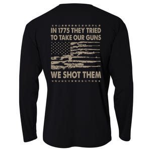 In 1775 They Tried To Take Our Guns We Shot Them (On Back) Cooling Performance Long Sleeve Crew