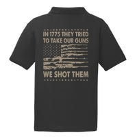 In 1775 They Tried To Take Our Guns We Shot Them (On Back) PosiCharge RacerMesh Polo