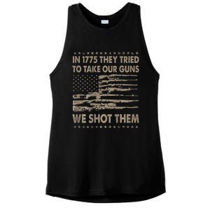 In 1775 They Tried To Take Our Guns We Shot Them Ladies PosiCharge Tri-Blend Wicking Tank