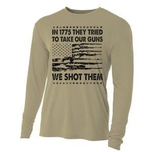 In 1775 They Tried To Take Our Guns We Shot Them Retro Cooling Performance Long Sleeve Crew