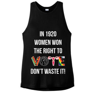 In 1920 Women Won The Right To Vote Don’T Waste It Ladies PosiCharge Tri-Blend Wicking Tank