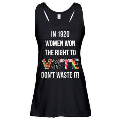 In 1920 Women Won The Right To Vote Don’T Waste It Ladies Essential Flowy Tank