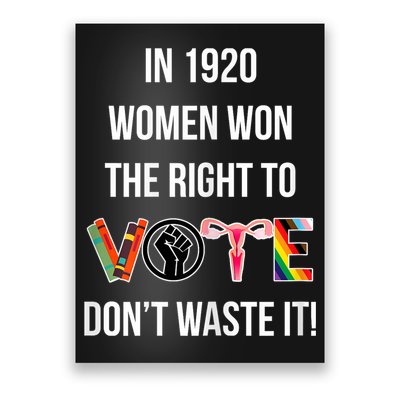 In 1920 Women Won The Right To Vote Don’T Waste It Poster