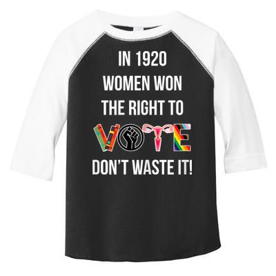In 1920 Women Won The Right To Vote Don’T Waste It Toddler Fine Jersey T-Shirt
