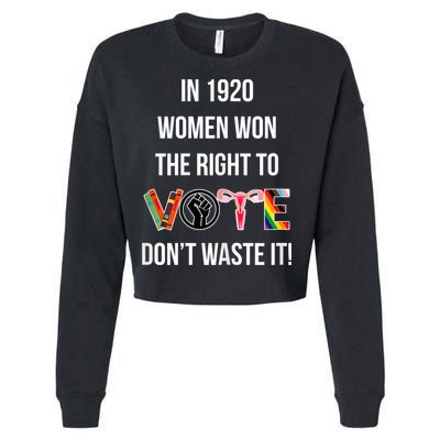 In 1920 Women Won The Right To Vote Don’T Waste It Cropped Pullover Crew