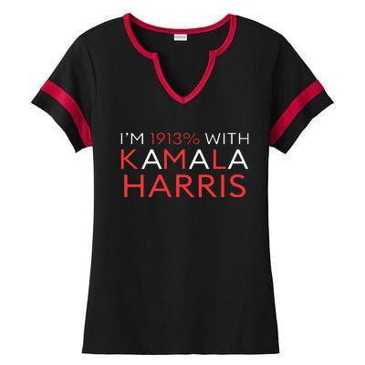 IM 1913% With Kamala Harris 2024 Ladies Halftime Notch Neck Tee