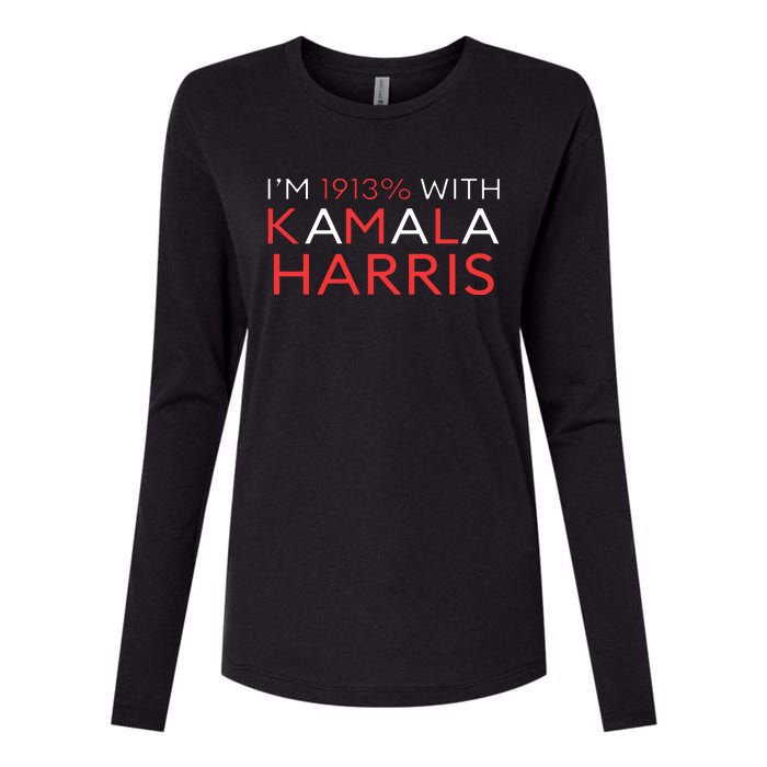 IM 1913% With Kamala Harris 2024 Womens Cotton Relaxed Long Sleeve T-Shirt