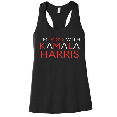 IM 1913% With Kamala Harris 2024 Women's Racerback Tank