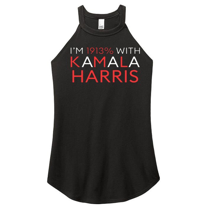 IM 1913% With Kamala Harris 2024 Women's Perfect Tri Rocker Tank