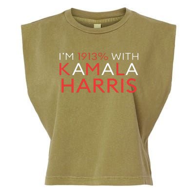 IM 1913% With Kamala Harris 2024 Garment-Dyed Women's Muscle Tee