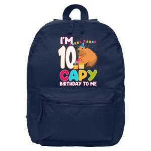 IM 10 Year Old Capy Birthday To Me 10th Birthday Capybara 16 in Basic Backpack