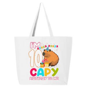 IM 10 Year Old Capy Birthday To Me 10th Birthday Capybara 25L Jumbo Tote