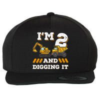 IM 2 And Digging It 2nd Birthday Digger Excavator Wool Snapback Cap