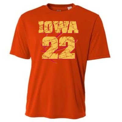 Iowa 22 Basketball Sports Fan Cooling Performance Crew T-Shirt