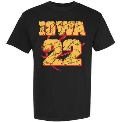 Iowa 22 Basketball Sports Fan Garment-Dyed Heavyweight T-Shirt