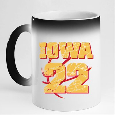 Iowa 22 Basketball Sports Fan 11oz Black Color Changing Mug