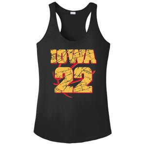 Iowa 22 Basketball Sports Fan Ladies PosiCharge Competitor Racerback Tank