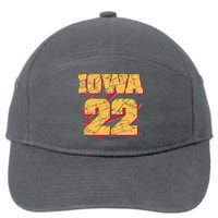 Iowa 22 Basketball Sports Fan 7-Panel Snapback Hat