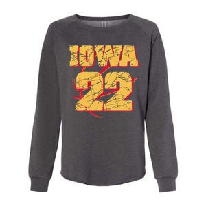 Iowa 22 Basketball Sports Fan Womens California Wash Sweatshirt