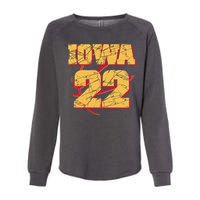 Iowa 22 Basketball Sports Fan Womens California Wash Sweatshirt