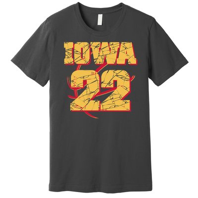 Iowa 22 Basketball Sports Fan Premium T-Shirt