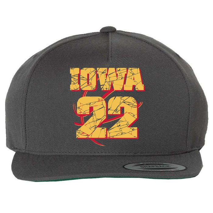 Iowa 22 Basketball Sports Fan Wool Snapback Cap